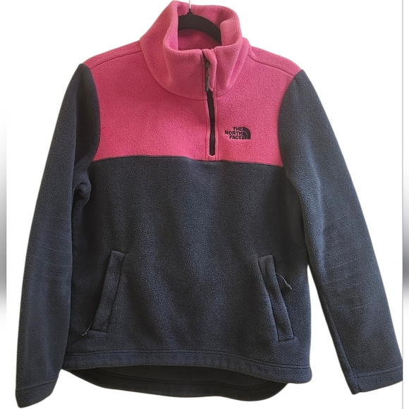 The North Face Jackets & Blazers - North Face Tolmiepeak 1/4 Zip Fleece Pullover Inkblue And Pink Women Size Large
